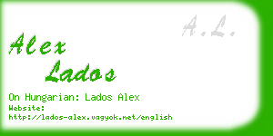 alex lados business card